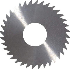 RobbJack - 1-1/2" Diam x 0.023" Blade Thickness x 1/2" Arbor Hole Diam, 36 Tooth Slitting and Slotting Saw - Arbor Connection, Right Hand, Uncoated, Solid Carbide, Concave Ground - Benchmark Tooling