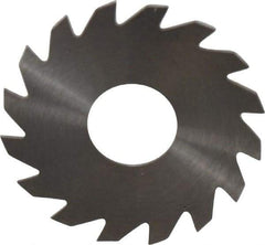 RobbJack - 1-1/2" Diam x 0.028" Blade Thickness x 1/2" Arbor Hole Diam, 16 Tooth Slitting and Slotting Saw - Arbor Connection, Right Hand, Uncoated, Solid Carbide, Concave Ground - Benchmark Tooling