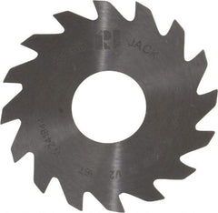 RobbJack - 1-1/2" Diam x 0.0312" Blade Thickness x 1/2" Arbor Hole Diam, 16 Tooth Slitting and Slotting Saw - Arbor Connection, Right Hand, Uncoated, Solid Carbide, Concave Ground - Benchmark Tooling