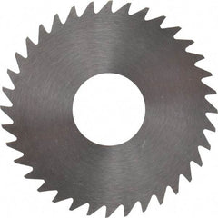 RobbJack - 1-1/2" Diam x 0.0312" Blade Thickness x 1/2" Arbor Hole Diam, 36 Tooth Slitting and Slotting Saw - Arbor Connection, Right Hand, Uncoated, Solid Carbide, Concave Ground - Benchmark Tooling