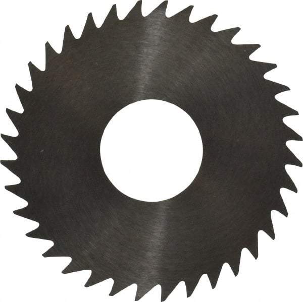 RobbJack - 1-1/2" Diam x 0.0468" Blade Thickness x 1/2" Arbor Hole Diam, 36 Tooth Slitting and Slotting Saw - Arbor Connection, Right Hand, Uncoated, Solid Carbide, Concave Ground - Benchmark Tooling