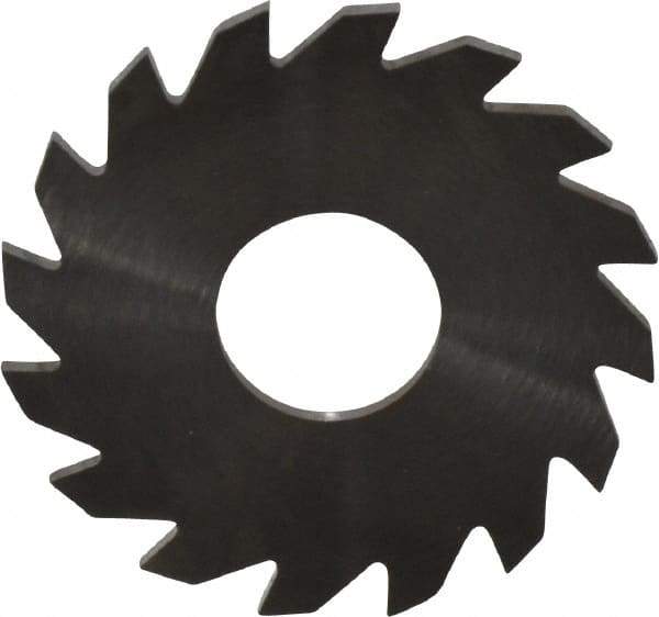 RobbJack - 1-1/2" Diam x 1/16" Blade Thickness x 1/2" Arbor Hole Diam, 16 Tooth Slitting and Slotting Saw - Arbor Connection, Right Hand, Uncoated, Solid Carbide, Concave Ground - Benchmark Tooling