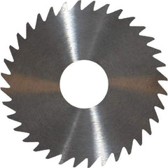 RobbJack - 1-3/4" Diam x 0.0156" Blade Thickness x 1/2" Arbor Hole Diam, 36 Tooth Slitting and Slotting Saw - Arbor Connection, Right Hand, Uncoated, Solid Carbide, Concave Ground - Benchmark Tooling