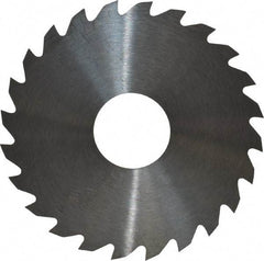 RobbJack - 1-3/4" Diam x 0.02" Blade Thickness x 1/2" Arbor Hole Diam, 24 Tooth Slitting and Slotting Saw - Arbor Connection, Right Hand, Uncoated, Solid Carbide, Concave Ground - Benchmark Tooling