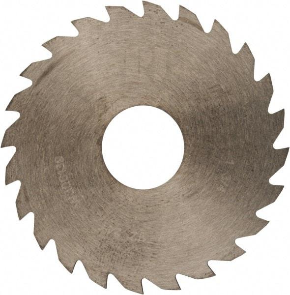 RobbJack - 1-3/4" Diam x 0.023" Blade Thickness x 1/2" Arbor Hole Diam, 24 Tooth Slitting and Slotting Saw - Arbor Connection, Right Hand, Uncoated, Solid Carbide, Concave Ground - Benchmark Tooling