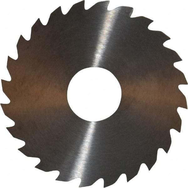 RobbJack - 1-3/4" Diam x 0.0312" Blade Thickness x 1/2" Arbor Hole Diam, 24 Tooth Slitting and Slotting Saw - Arbor Connection, Right Hand, Uncoated, Solid Carbide, Concave Ground - Benchmark Tooling