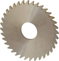 RobbJack - 1-3/4" Diam x 0.0781" Blade Thickness x 1/2" Arbor Hole Diam, 36 Tooth Slitting and Slotting Saw - Arbor Connection, Right Hand, Uncoated, Solid Carbide, Concave Ground - Benchmark Tooling