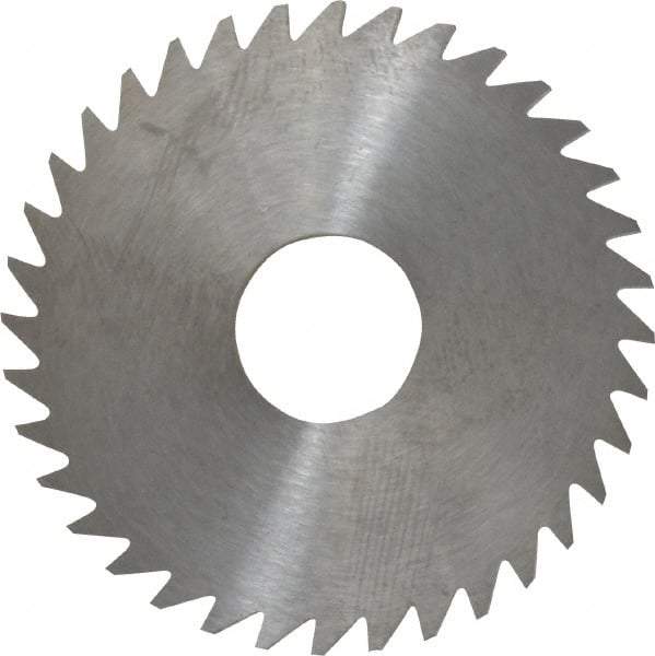 RobbJack - 1-3/4" Diam x 1/8" Blade Thickness x 1/2" Arbor Hole Diam, 36 Tooth Slitting and Slotting Saw - Arbor Connection, Right Hand, Uncoated, Solid Carbide, Concave Ground - Benchmark Tooling