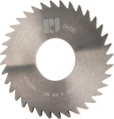 RobbJack - 1-3/4" Diam x 1/16" Blade Thickness x 5/8" Arbor Hole Diam, 36 Tooth Slitting and Slotting Saw - Arbor Connection, Right Hand, Uncoated, Solid Carbide, Concave Ground - Benchmark Tooling