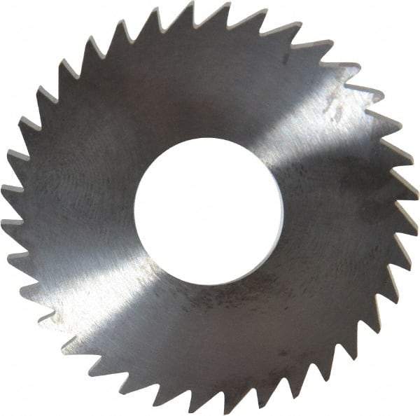 RobbJack - 1-3/4" Diam x 0.0937" Blade Thickness x 5/8" Arbor Hole Diam, 36 Tooth Slitting and Slotting Saw - Arbor Connection, Right Hand, Uncoated, Solid Carbide, Concave Ground - Benchmark Tooling