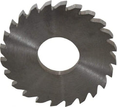 RobbJack - 1-3/4" Diam x 1/8" Blade Thickness x 5/8" Arbor Hole Diam, 24 Tooth Slitting and Slotting Saw - Arbor Connection, Right Hand, Uncoated, Solid Carbide, Concave Ground - Benchmark Tooling