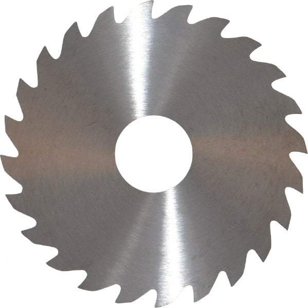 RobbJack - 2" Diam x 0.04" Blade Thickness x 1/2" Arbor Hole Diam, 24 Tooth Slitting and Slotting Saw - Arbor Connection, Right Hand, Uncoated, Solid Carbide, Concave Ground - Benchmark Tooling