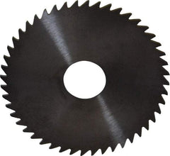 RobbJack - 2" Diam x 0.04" Blade Thickness x 1/2" Arbor Hole Diam, 48 Tooth Slitting and Slotting Saw - Arbor Connection, Right Hand, Uncoated, Solid Carbide, Concave Ground - Benchmark Tooling