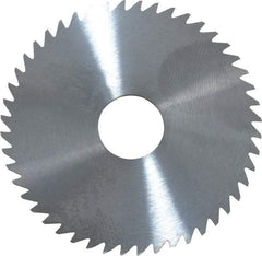 RobbJack - 2" Diam x 0.0468" Blade Thickness x 1/2" Arbor Hole Diam, 48 Tooth Slitting and Slotting Saw - Arbor Connection, Right Hand, Uncoated, Solid Carbide, Concave Ground - Benchmark Tooling