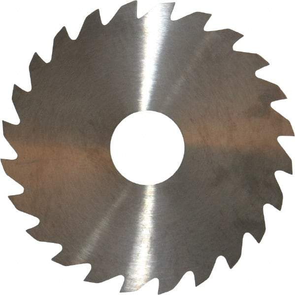 RobbJack - 2" Diam x 0.051" Blade Thickness x 1/2" Arbor Hole Diam, 24 Tooth Slitting and Slotting Saw - Arbor Connection, Right Hand, Uncoated, Solid Carbide, Concave Ground - Benchmark Tooling