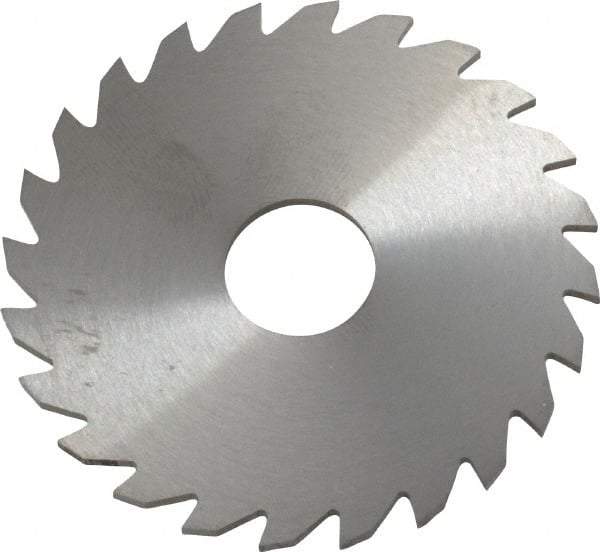 RobbJack - 2" Diam x 1/16" Blade Thickness x 1/2" Arbor Hole Diam, 24 Tooth Slitting and Slotting Saw - Arbor Connection, Right Hand, Uncoated, Solid Carbide, Concave Ground - Benchmark Tooling