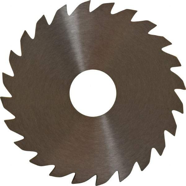 RobbJack - 2" Diam x 0.0937" Blade Thickness x 1/2" Arbor Hole Diam, 24 Tooth Slitting and Slotting Saw - Arbor Connection, Right Hand, Uncoated, Solid Carbide, Concave Ground - Benchmark Tooling