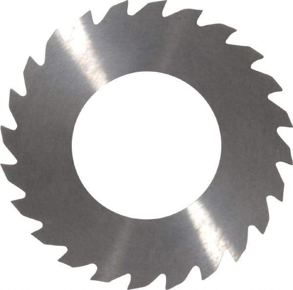 RobbJack - 2" Diam x 1/16" Blade Thickness x 1" Arbor Hole Diam, 24 Tooth Slitting and Slotting Saw - Arbor Connection, Right Hand, Uncoated, Solid Carbide, Concave Ground - Benchmark Tooling