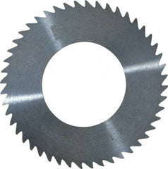 RobbJack - 2" Diam x 1/16" Blade Thickness x 1" Arbor Hole Diam, 48 Tooth Slitting and Slotting Saw - Arbor Connection, Right Hand, Uncoated, Solid Carbide, Concave Ground - Benchmark Tooling