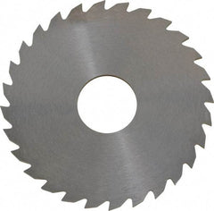 RobbJack - 2-1/4" Diam x 0.0781" Blade Thickness x 5/8" Arbor Hole Diam, 28 Tooth Slitting and Slotting Saw - Arbor Connection, Right Hand, Uncoated, Solid Carbide, Concave Ground - Benchmark Tooling