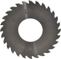 RobbJack - 2-1/2" Diam x 0.0781" Blade Thickness x 1" Arbor Hole Diam, 28 Tooth Slitting and Slotting Saw - Arbor Connection, Right Hand, Uncoated, Solid Carbide, Concave Ground - Benchmark Tooling