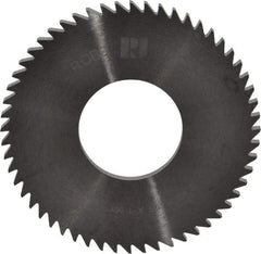 RobbJack - 2-1/2" Diam x 1/8" Blade Thickness x 1" Arbor Hole Diam, 56 Tooth Slitting and Slotting Saw - Arbor Connection, Right Hand, Uncoated, Solid Carbide, Concave Ground - Benchmark Tooling