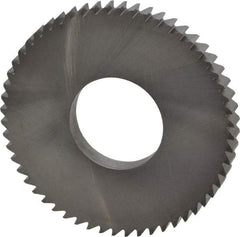 RobbJack - 2-1/2" Diam x 1/4" Blade Thickness x 1" Arbor Hole Diam, 56 Tooth Slitting and Slotting Saw - Arbor Connection, Right Hand, Uncoated, Solid Carbide, Concave Ground - Benchmark Tooling