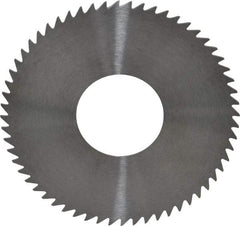 RobbJack - 2-3/4" Diam x 0.0312" Blade Thickness x 1" Arbor Hole Diam, 60 Tooth Slitting and Slotting Saw - Arbor Connection, Right Hand, Uncoated, Solid Carbide, Concave Ground - Benchmark Tooling