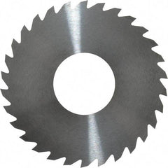 RobbJack - 2-3/4" Diam x 1/16" Blade Thickness x 1" Arbor Hole Diam, 30 Tooth Slitting and Slotting Saw - Arbor Connection, Right Hand, Uncoated, Solid Carbide, Concave Ground - Benchmark Tooling