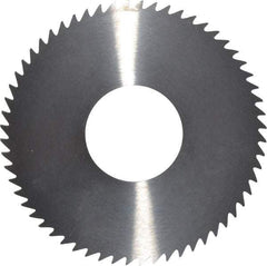 RobbJack - 2-3/4" Diam x 1/16" Blade Thickness x 1" Arbor Hole Diam, 60 Tooth Slitting and Slotting Saw - Arbor Connection, Right Hand, Uncoated, Solid Carbide, Concave Ground - Benchmark Tooling