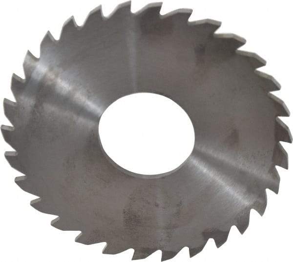 RobbJack - 3" Diam x 0.0937" Blade Thickness x 1" Arbor Hole Diam, 30 Tooth Slitting and Slotting Saw - Arbor Connection, Right Hand, Uncoated, Solid Carbide, Concave Ground - Benchmark Tooling