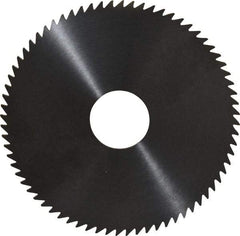 RobbJack - 4" Diam x 0.0781" Blade Thickness x 1" Arbor Hole Diam, 72 Tooth Slitting and Slotting Saw - Arbor Connection, Right Hand, Uncoated, Solid Carbide, Concave Ground - Benchmark Tooling