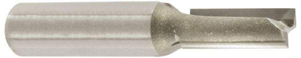 Amana Tool - 1/4" Diam, 1/4" Shank Diam, 1" Length of Cut, 2 Flute Straight Router Bit - 2-7/8" Overall Length, Carbide Tipped - Benchmark Tooling