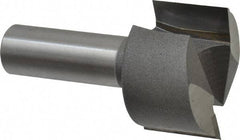 Amana Tool - 1-1/4" Cut Diam, 3/4" Length of Cut, 2 Flute Mortising Edge Profile Router Bit - Carbide-Tipped, 1/2" Shank Diam, 2-1/8" OAL, Uncoated - Benchmark Tooling