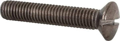 Value Collection - M8x1.25 Metric Coarse, 45mm OAL Slotted Drive Machine Screw - Oval Head, Grade 18-8 & A2 Stainless Steel, Uncoated, Without Washer - Benchmark Tooling