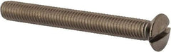 Value Collection - M8x1.25, 70mm OAL Slotted Drive Machine Screw - Oval Head, Grade 18-8 & A2 Stainless Steel, Uncoated, Without Washer - Benchmark Tooling