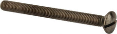 Value Collection - M8x1.25 Metric Coarse, 90mm OAL Slotted Drive Machine Screw - Oval Head, Grade 18-8 & A2 Stainless Steel, Uncoated, Without Washer - Benchmark Tooling