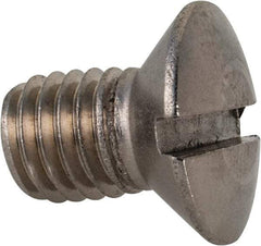 Value Collection - M10x1.50 Metric Coarse, 16mm OAL Slotted Drive Machine Screw - Oval Head, Grade 18-8 & A2 Stainless Steel, Uncoated, Without Washer - Benchmark Tooling