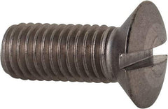 Value Collection - M10x1.50, 25mm OAL Slotted Drive Machine Screw - Oval Head, Grade 18-8 & A2 Stainless Steel, Uncoated, Without Washer - Benchmark Tooling