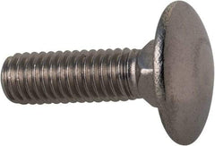 Value Collection - M6x1 20mm Length Under Head, Standard Square Neck, Carriage Bolt - Austenitic Grade A2 Stainless Steel, - Benchmark Tooling