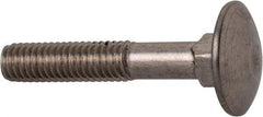 Value Collection - M6x1 35mm Length Under Head, Standard Square Neck, Carriage Bolt - Austenitic Grade A2 Stainless Steel, - Benchmark Tooling