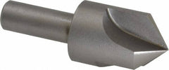 Keo - 1" Head Diam, 1/2" Shank Diam, 3 Flute 100° High Speed Steel Countersink - Bright Finish, 2-3/4" OAL, Single End, Straight Shank, Right Hand Cut - Benchmark Tooling