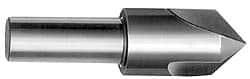 Interstate - 7/8" Head Diam, 1/2" Shank Diam, 3 Flute 90° High Speed Steel Countersink - Benchmark Tooling