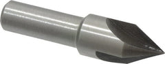 Interstate - 1/2" Head Diam, 3/8" Shank Diam, 3 Flute 60° High Speed Steel Countersink - Benchmark Tooling