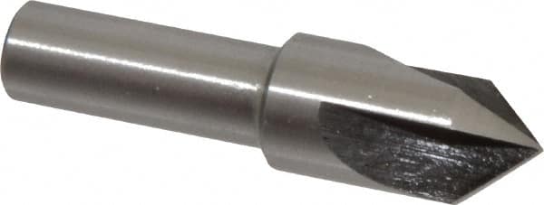 Interstate - 1/2" Head Diam, 3/8" Shank Diam, 3 Flute 82° High Speed Steel Countersink - Benchmark Tooling