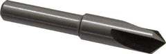 Interstate - 5/16" Head Diam, 1/4" Shank Diam, 3 Flute 90° High Speed Steel Countersink - Bright Finish, 2" OAL, Single End, Straight Shank, Right Hand Cut - Benchmark Tooling