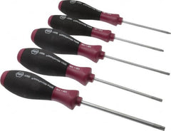 Wiha - 5 Piece Torx Screwdriver Set - Bit Sizes: Torx T10, T15, T20, T25 & T30 - Benchmark Tooling