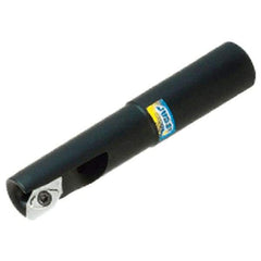 Iscar - 32mm Cut Diam, 15.8mm Max Depth of Cut, 32mm Shank Diam, 150mm OAL, Indexable Square Shoulder End Mill - Cylindrical Shank, 90° Lead Angle, Through Coolant, Series Helialu - Benchmark Tooling