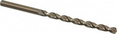 Cleveland - 3/16" 135° Cobalt Jobber Drill - Oxide/Gold Finish, Right Hand Cut, Parabolic Flute, Straight Shank, 3-1/2" OAL, Split Point - Benchmark Tooling