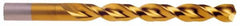 Chicago-Latrobe - #41 135° High Speed Steel Jobber Drill - TiN Finish, Right Hand Cut, Parabolic Flute, Straight Shank, 2-3/8" OAL, Split Point - Benchmark Tooling